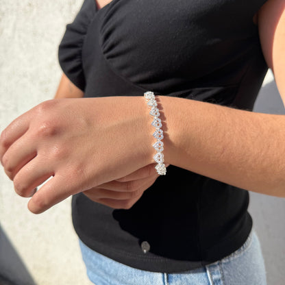 Pulsera Corazones de Luz Plata 925 – Silver Ice 05