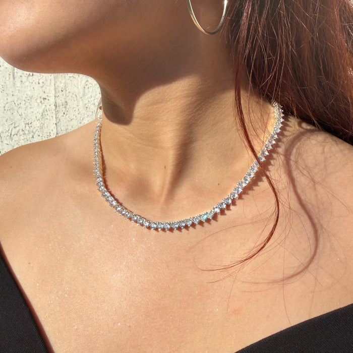Collar Gotas de Luz Circones Blancos Plata 925 – Silver Ice 02