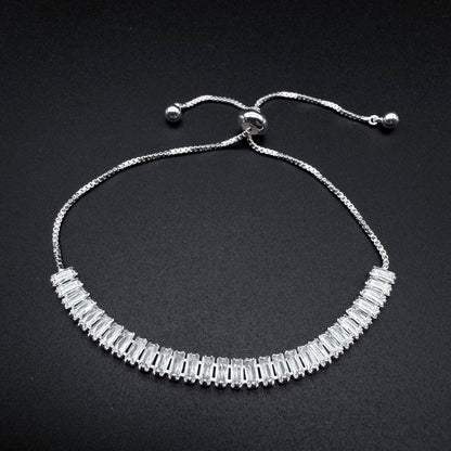 Pulsera Tennis Ajustable 5mm – Silver Ice 05