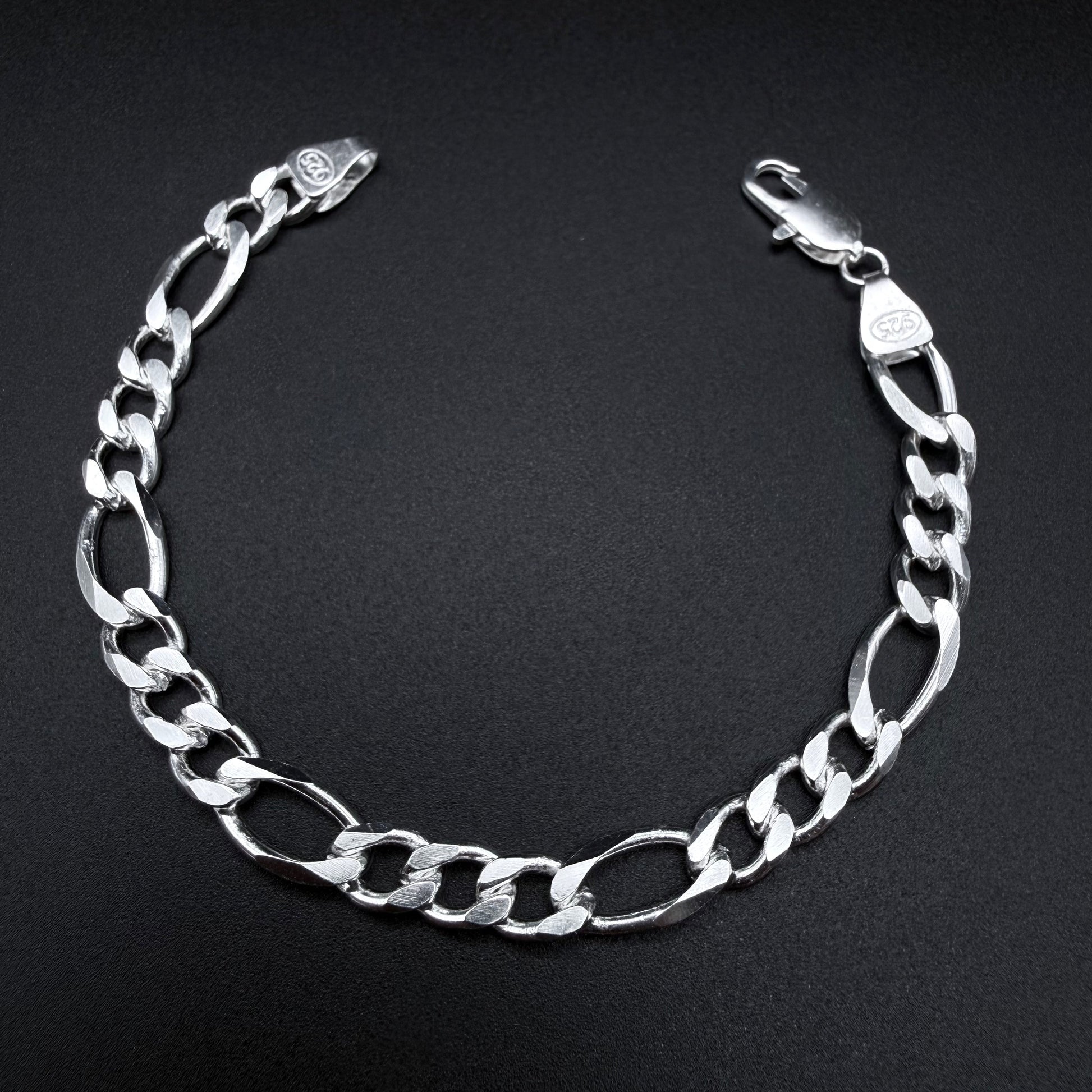 Pulsera Fígaro Plata 925 - 8mm – Silver Ice 04