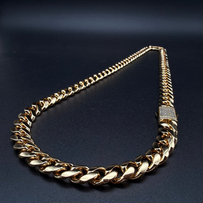 Cadena Cubana Oro – 10 mm – Silver Ice 02