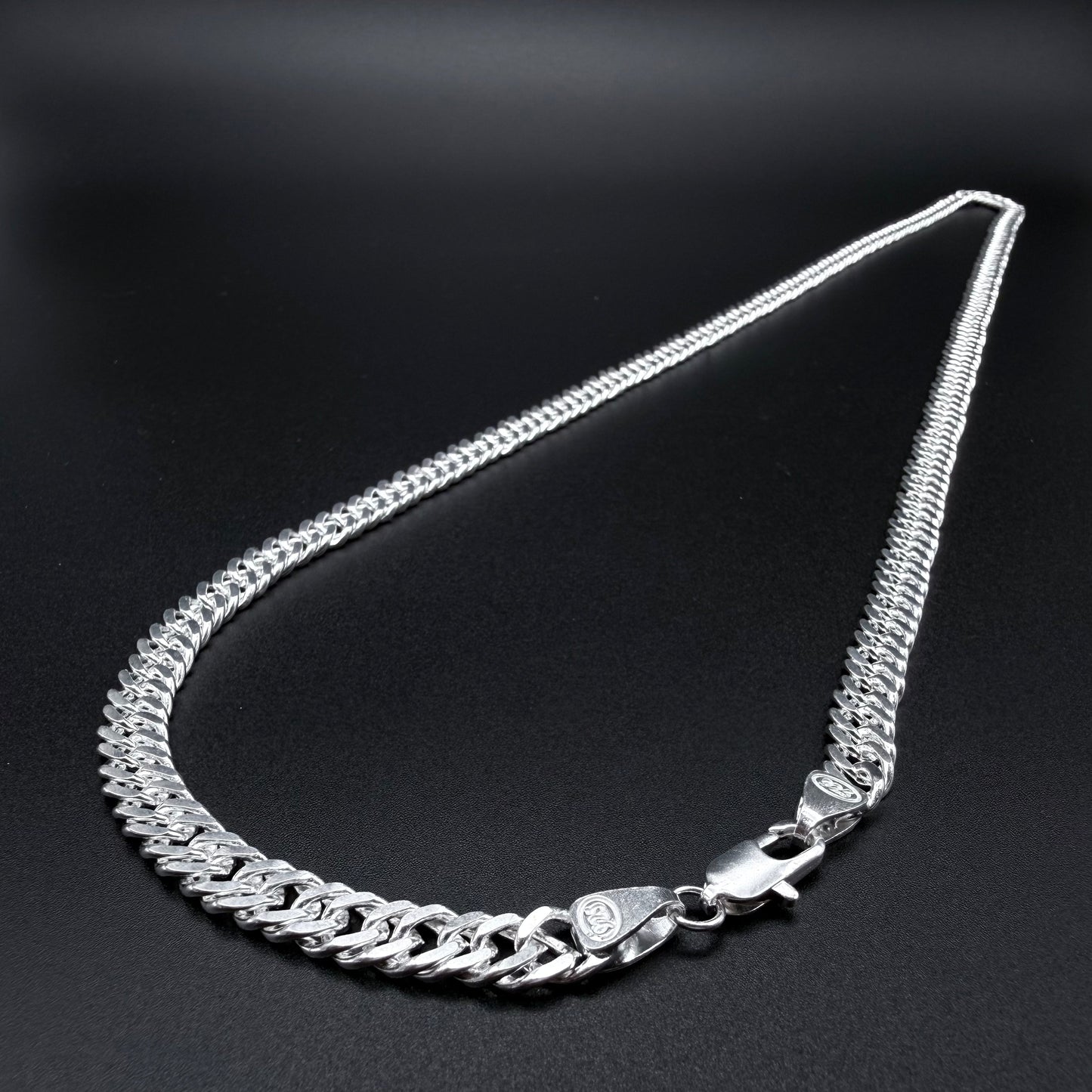 Cadena Triple Grumet 7mm – Silver Ice 02