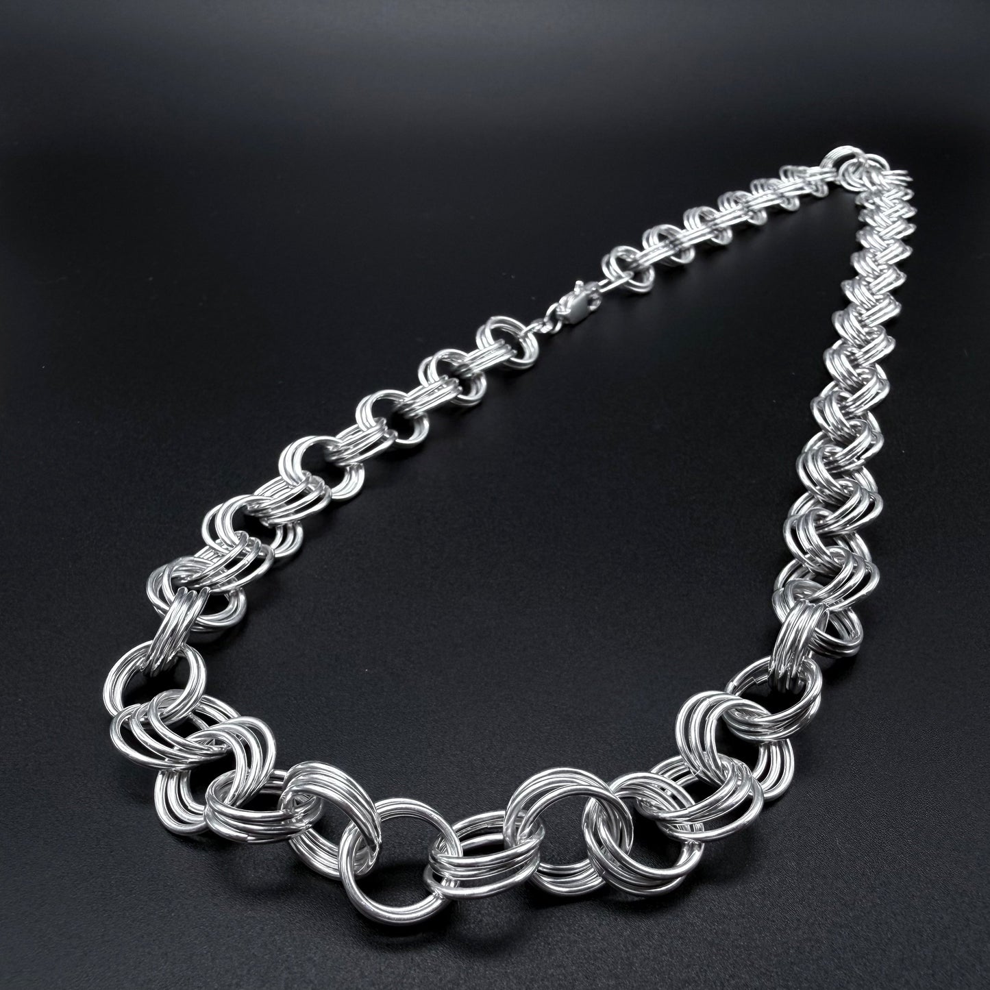 Cadena Triple Rolo 12 mm – Silver Ice 02