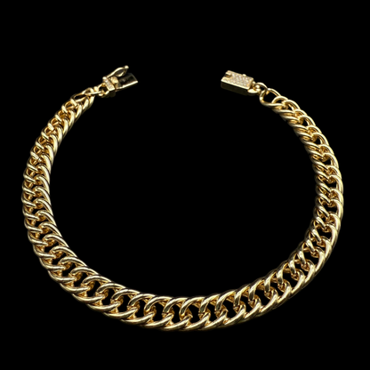 Pulsera Doble Cubana Oro – 7 mm – Silver Ice 03
