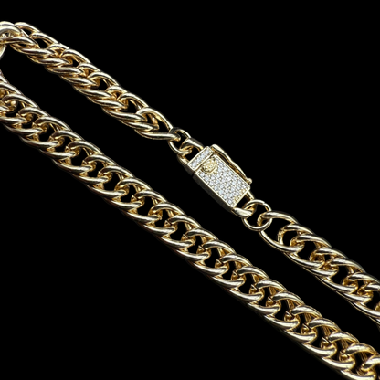 Pulsera Doble Cubana Oro – 7 mm – Silver Ice 02