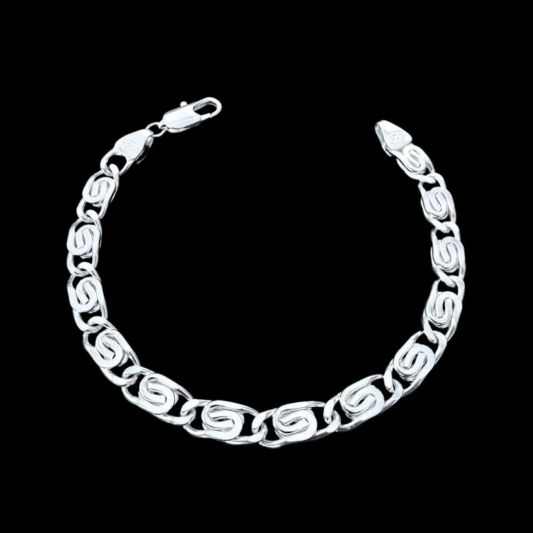 Pulsera Caracol - 7mm – Silver Ice 04