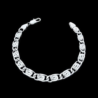 Pulsera Caracol - 7mm – Silver Ice 04