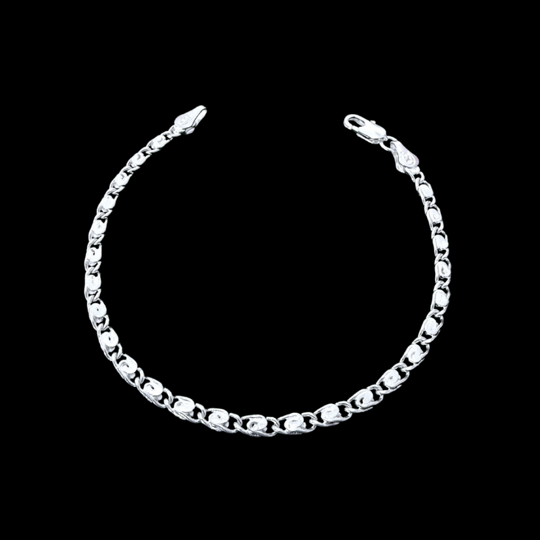 Pulsera Caracol - 4mm – Silver Ice 04