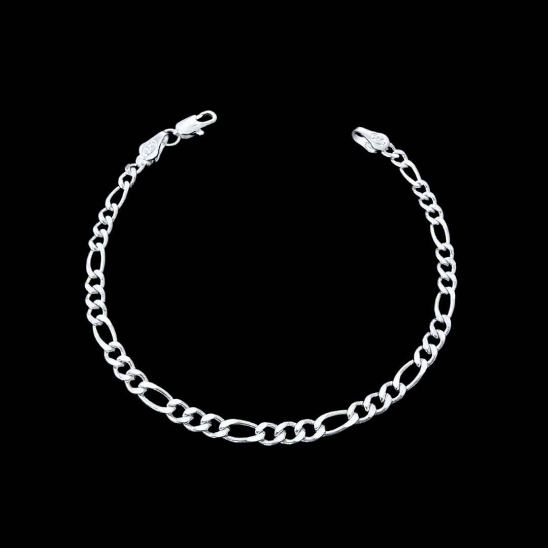 Pulsera Fígaro 4mm – Silver Ice 04