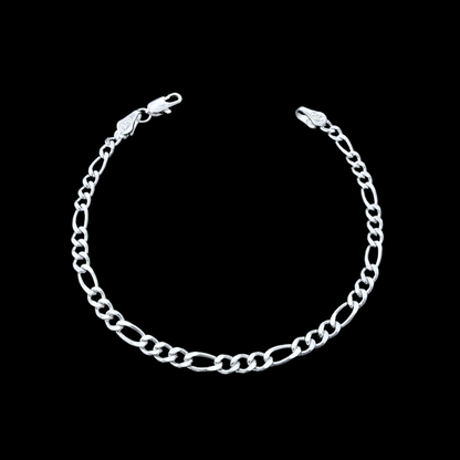 Pulsera Fígaro 4mm – Silver Ice 04
