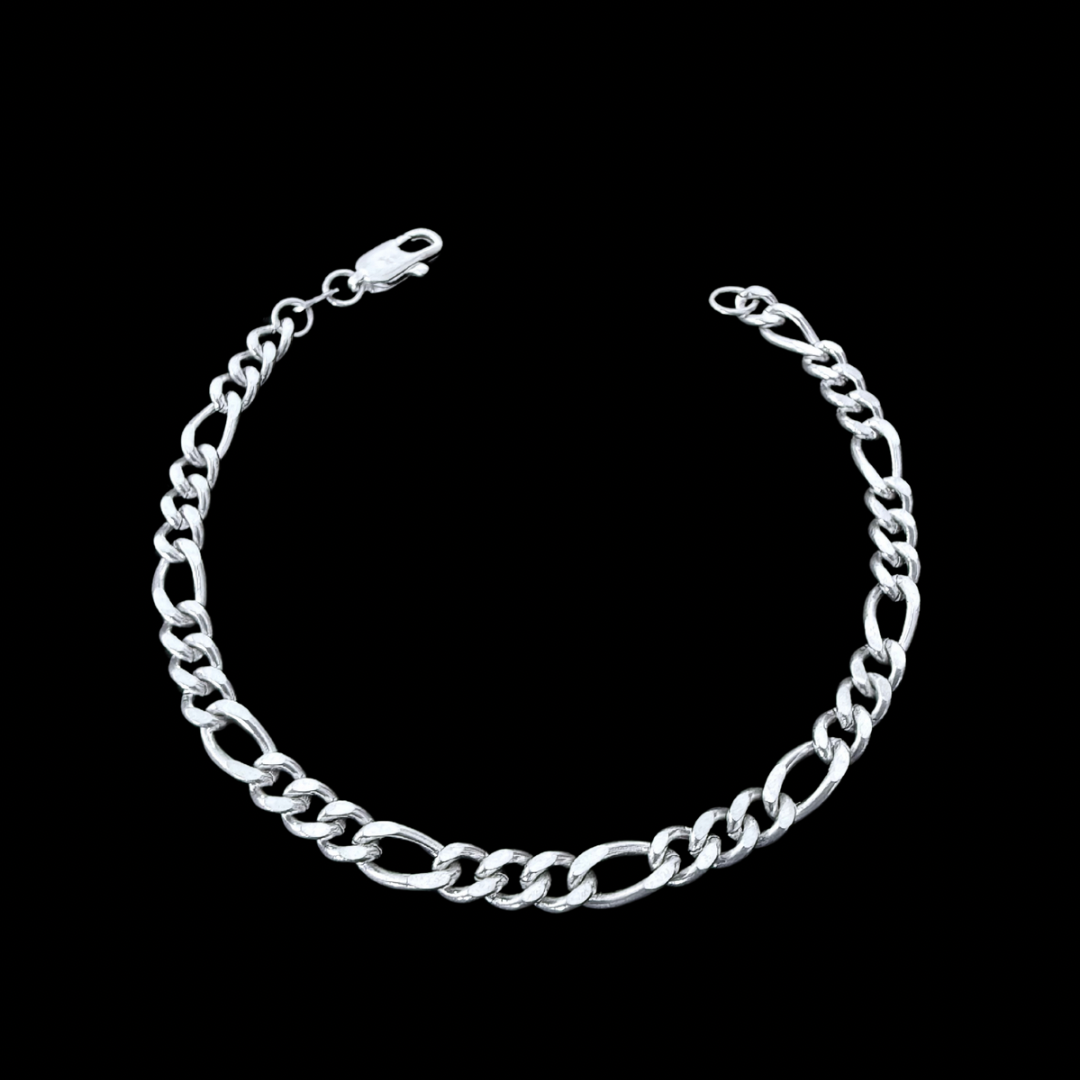 Pulsera Fígaro 5mm – Silver Ice 04