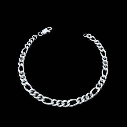 Pulsera Fígaro 5mm – Silver Ice 04