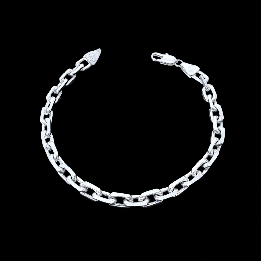 Pulsera Rolo Limada 6mm – Silver Ice 04