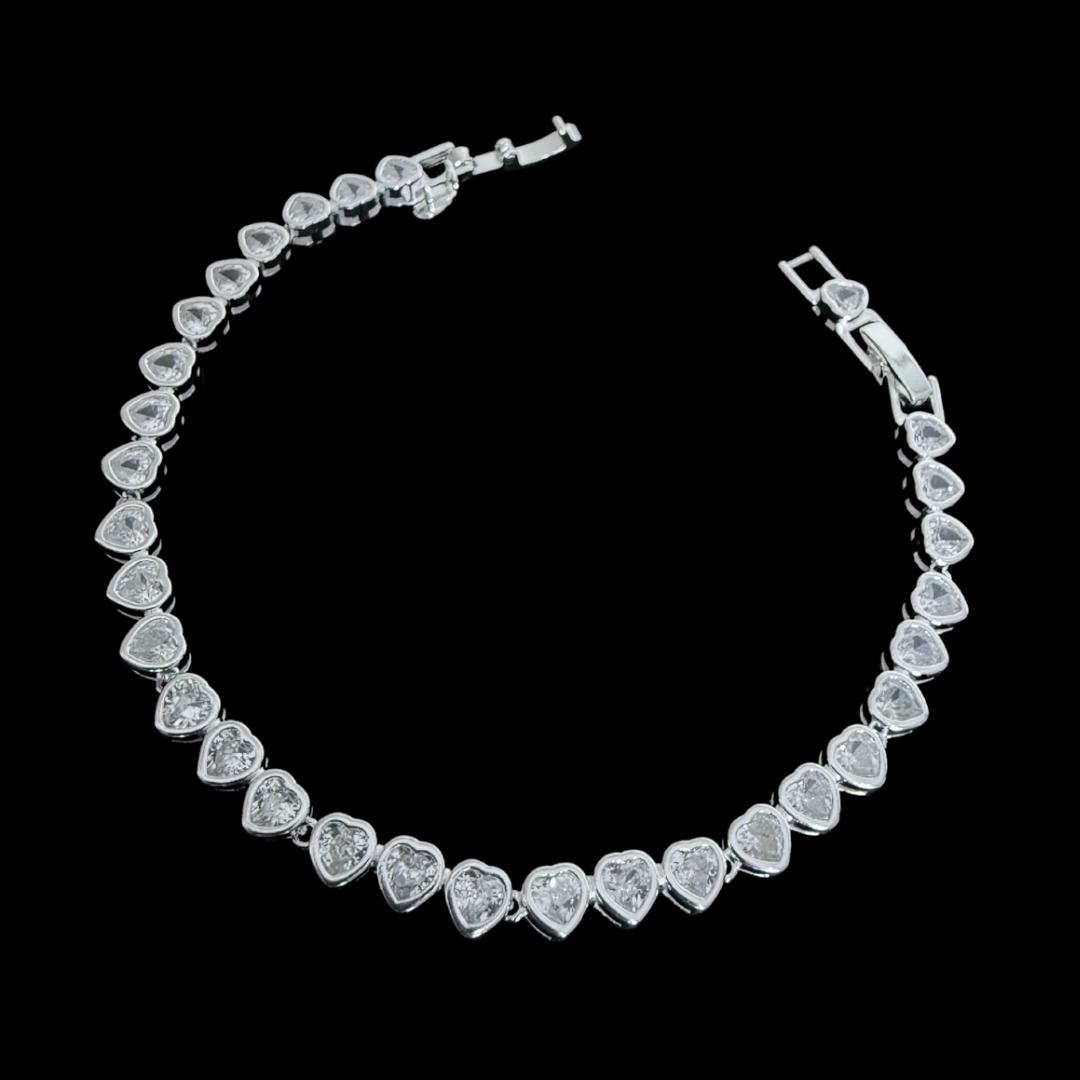 Pulsera Mini Corazones en Plata 925 – Silver Ice 03