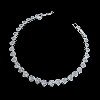 Pulsera Mini Corazones en Plata 925 – Silver Ice 03