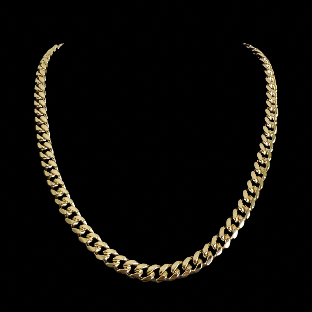Cadena Cubana Oro – 8 mm – Silver Ice 02