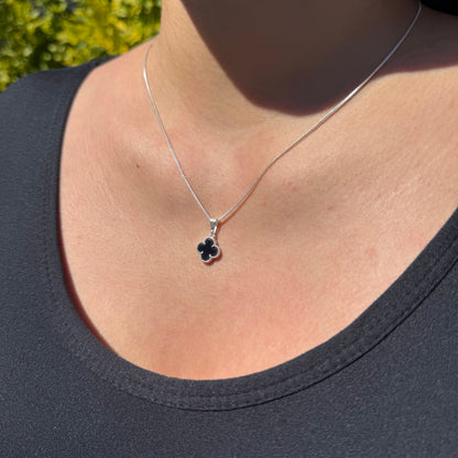 Collar Van Cleef Noir Mini Plata 925