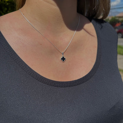 Collar Van Cleef Noir Mini Plata 925