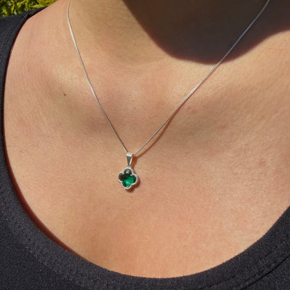 Collar Van Cleef Esmeralda Plata 925