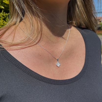 Collar Van Cleef Blanco Clásico Plata 925