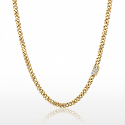 Cadena Cubana Oro – 5 mm – Silver Ice 01