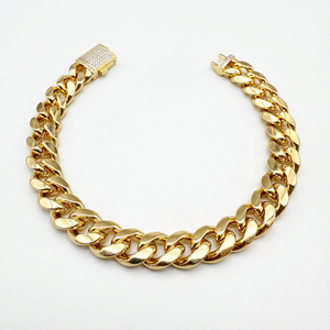 Pulsera Cubana Oro Goldfilled – 9 mm