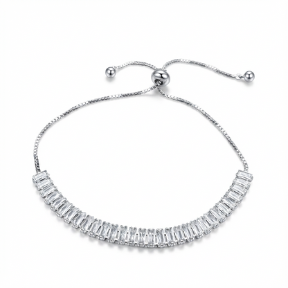 Pulsera Tennis Ajustable 5mm – Silver Ice 01