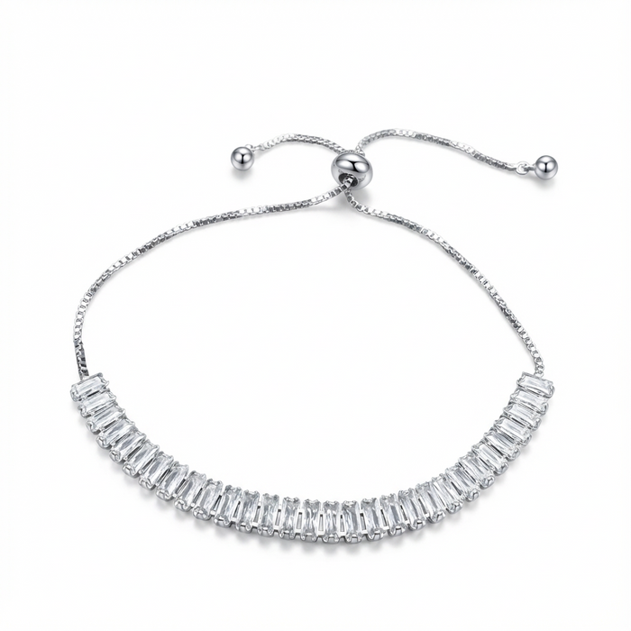 Pulsera Tennis Ajustable 5mm – Silver Ice 01