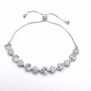 Pulsera Crystal Love Plata