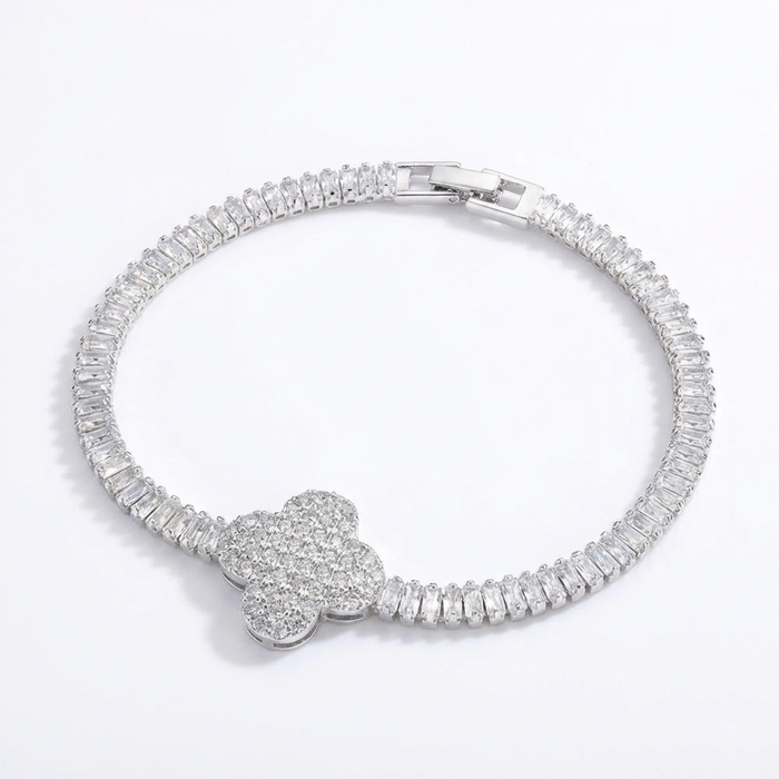 Pulsera Van Cleef Tennis en Plata 925 – Silver Ice 01