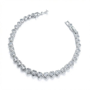 Pulsera Mini Corazones en Plata 925