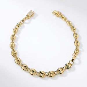 Pulsera Gucci Inflada Oro Goldfilled – 5 mm
