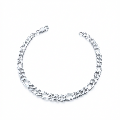 Pulsera Fígaro 5mm – Silver Ice 01
