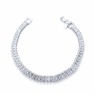 Pulsera Tennis  Rectangular Plata 925 - 6mm