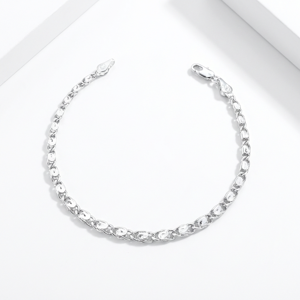 Pulsera Caracol - 4mm – Silver Ice 01