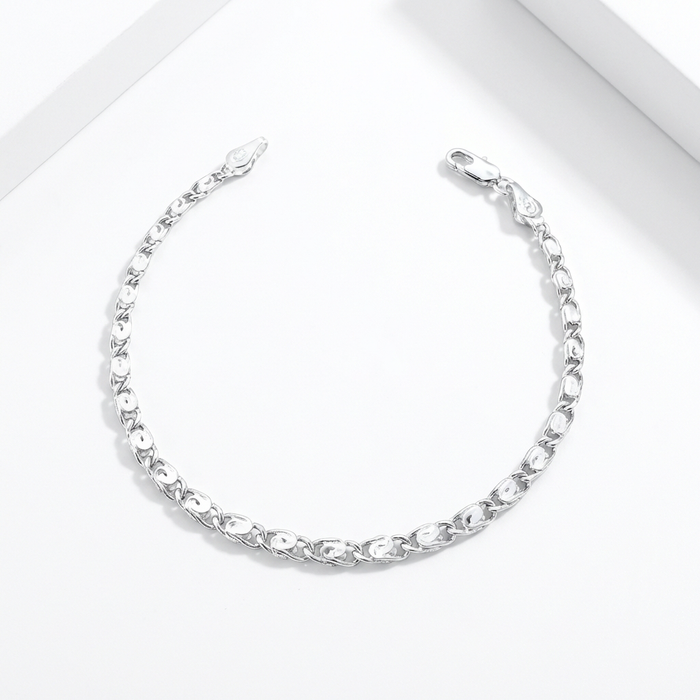 Pulsera Caracol - 4mm – Silver Ice 01