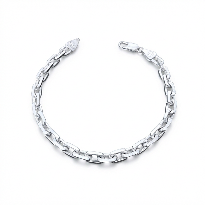 Pulsera Rolo Limada 6mm – Silver Ice 01