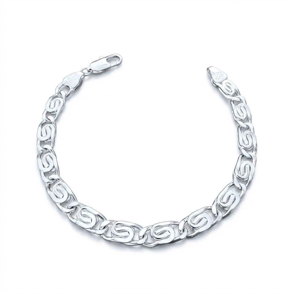 Pulsera Caracol - 7mm – Silver Ice 01