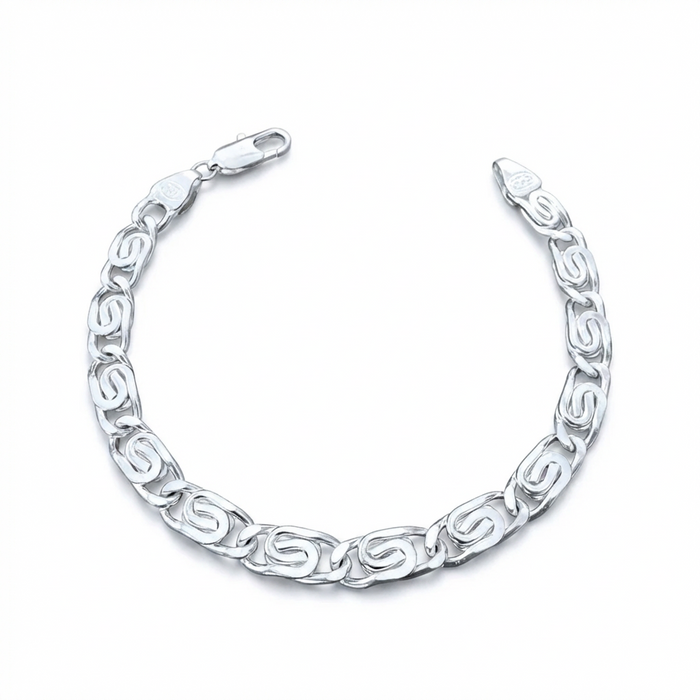 Pulsera Caracol - 7mm – Silver Ice 01