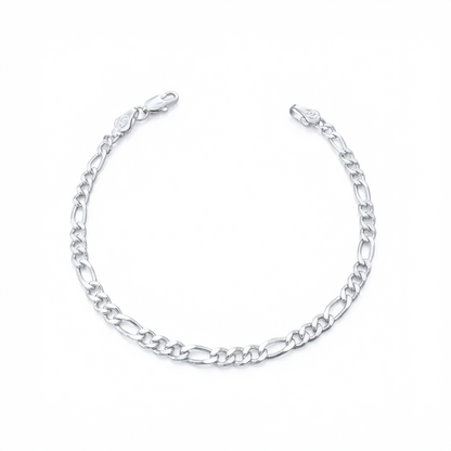 Pulsera Fígaro 4mm – Silver Ice 01