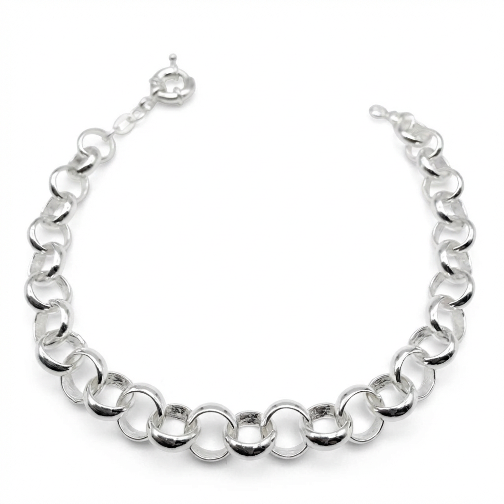 Pulsera Rolo 9mm – Silver Ice 01