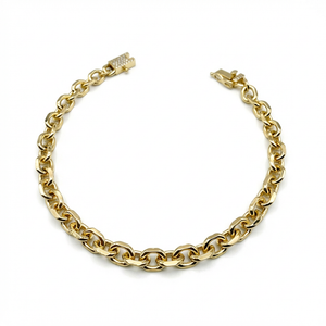 Pulsera Rolo Limada Oro Goldfilled – 5 mm