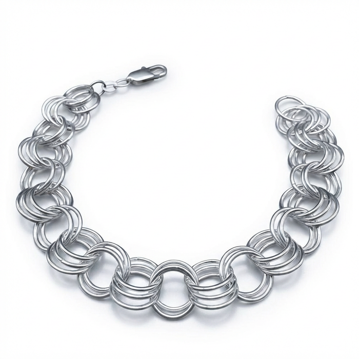 Pulsera Triple Rolo 13mm – Silver Ice 01