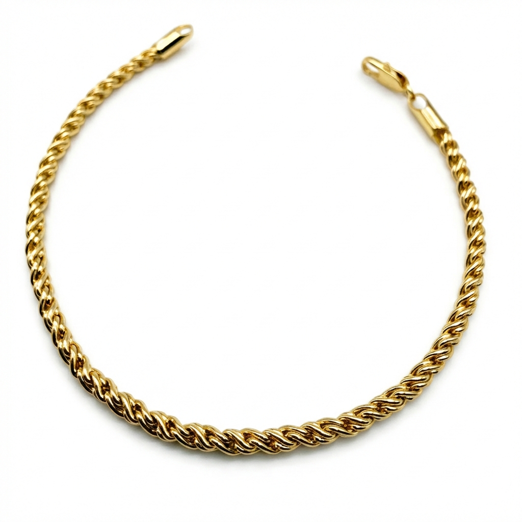 Pulsera Soga Oro – 3mm – Silver Ice 01