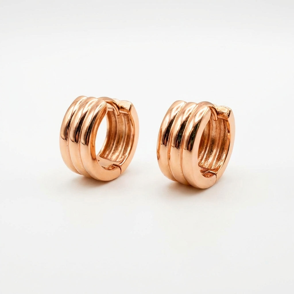 Aros Éclat - Oro Rosa – Silver Ice 01