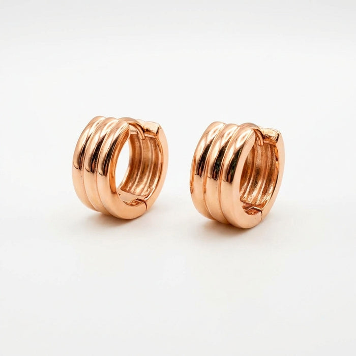 Aros Éclat - Oro Rosa – Silver Ice 01
