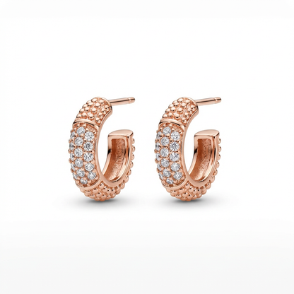 Aros Bubble Gold - Oro Rosa – Silver Ice 01