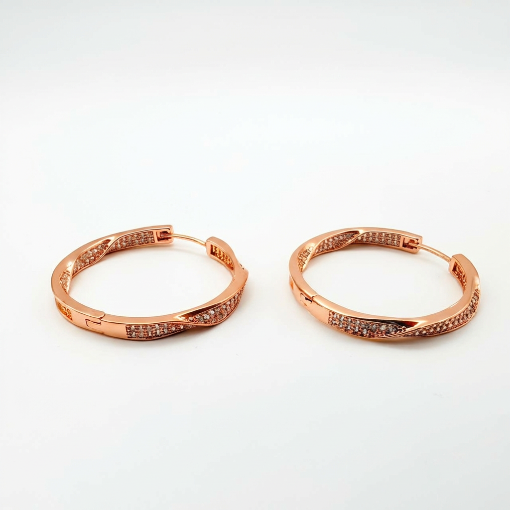 Aros Glow - Oro Goldfilled Rosa – Silver Ice 01