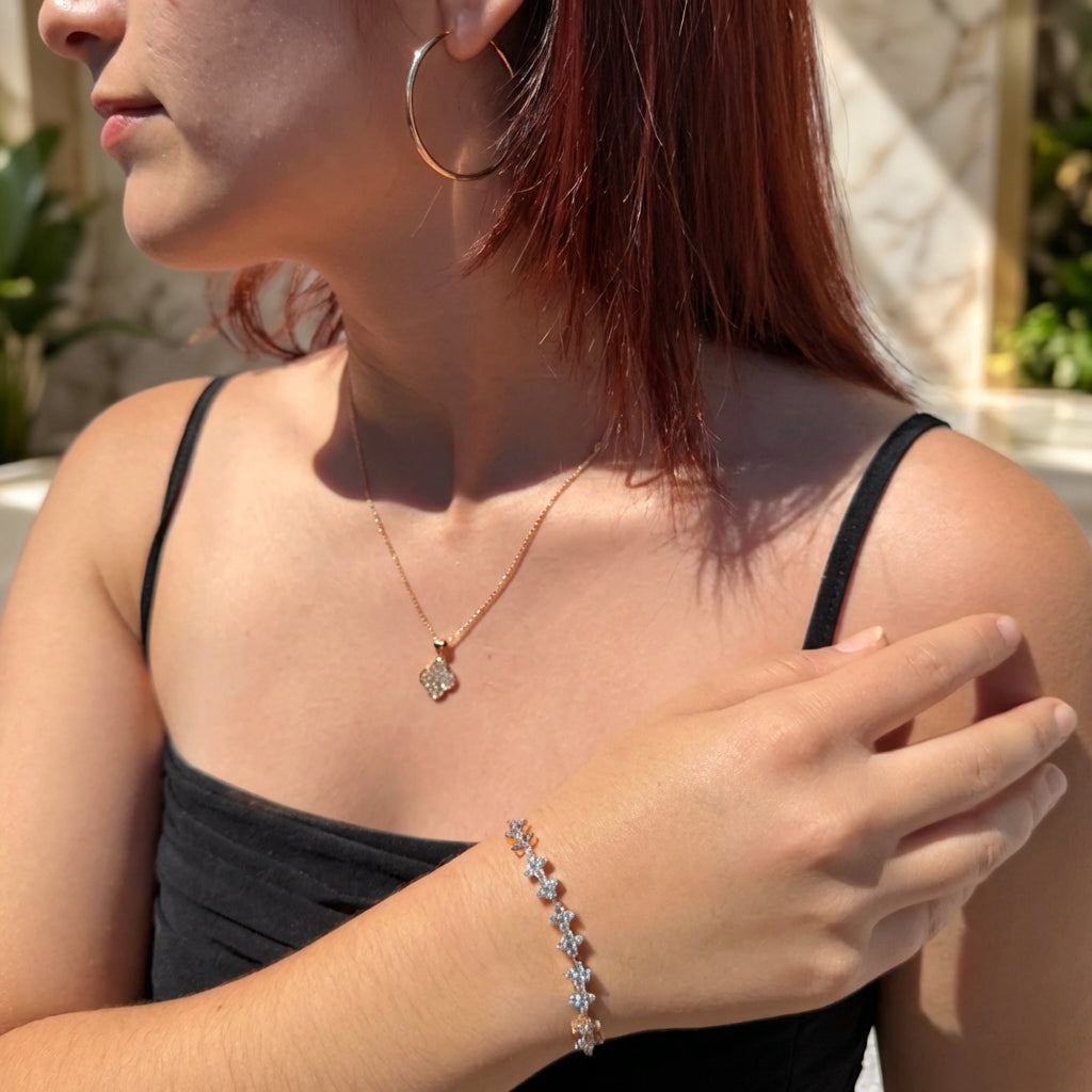 Aros Minimal - Oro Goldfilled Rosa – Silver Ice 04