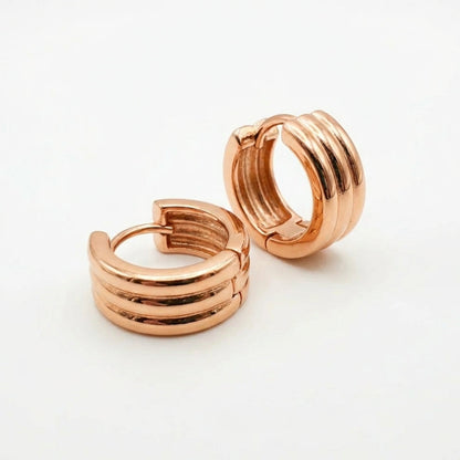 Aros Éclat - Oro Rosa – Silver Ice 02